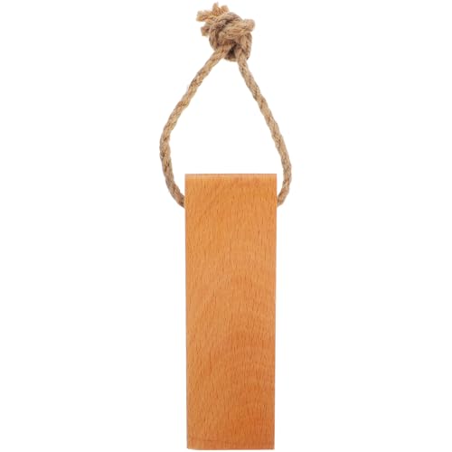 Angoily Butée De Porte en Bois Massif Triangle en Hêtre Taille Moyenne Corde en Chanvre, Butoir Antidérapant pour Maison Bureau, Protection Sécurité Garçon Et Filles Et Animaux
