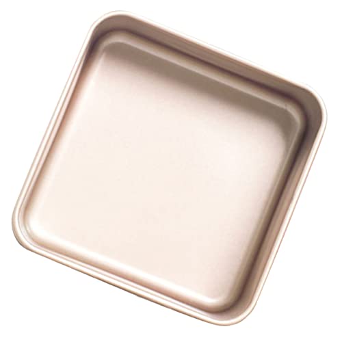 Cabilock Practical Baking Pan Non-stick Cake Mold Square Cake Baking Pan Microwave Safe Stainless Steel Bakeware