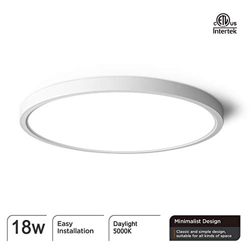 Taloya Flush Mount Ceiling Light,18W, 5000K Daylight, 8.9 Inch, 1800Lm, Round Surface Mounted Lighting Fixture, Ideal For Aisles, Balconies, Corridors, Hallways, Stairwells, Elt Listed #TOP1