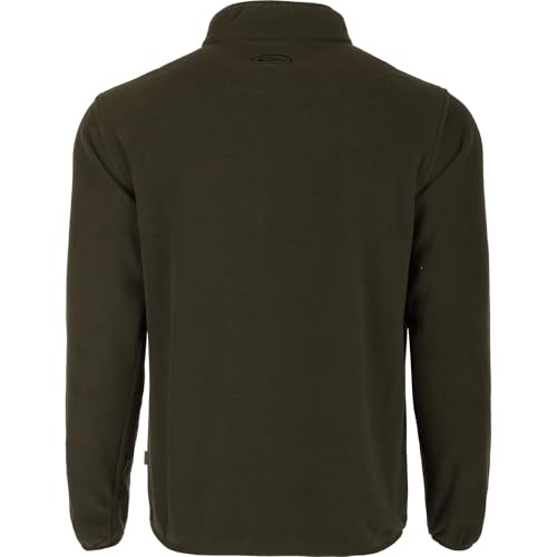 Image of Drake Waterfowl Men's Camp 2.0 Fleece Pullover | Hunting Anti-Pill Moisture Wicking 1 /4 Neck Snap Sweater with Chest Pocket