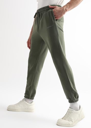 Image of Alan Jones Clothing Men's Regular Fit Mid Rise Fleece Jogger Regular Pants For Winterwear
