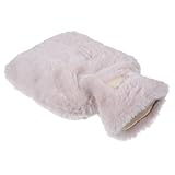 FRCOLOR PVC Hot Water Bottle with Plush Cover Warm Water Bag for Hand Warmer Soft and Comfortable Heat Therapy for Cramps Neck and Hands