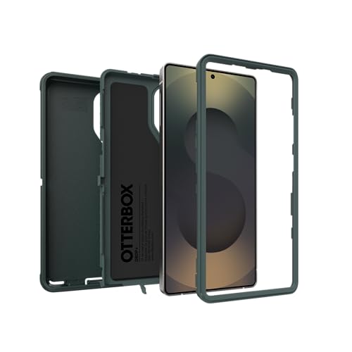 Image of OtterBox Samsung Galaxy S25 Ultra (Only) - Defender Series Case - Shadow Moss (Green) - Rugged & Durable - with Port Protection - Wireless Charging Compatible