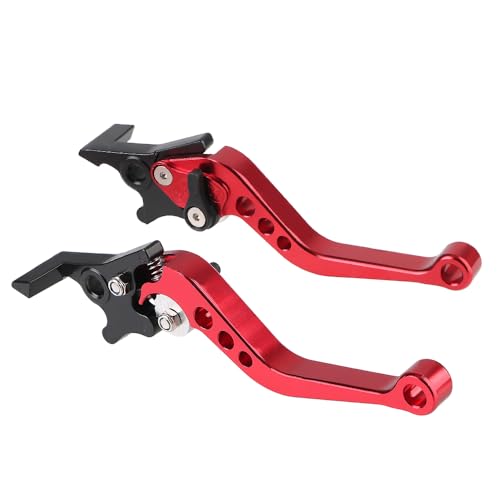 Levier de frein moto rouge réglable universel pour freins à disque tambour
