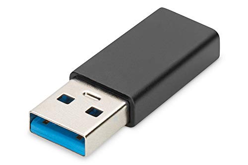 DIGITUS Adaptador USB 3.2 Gen1 - Adaptador - USB A (M) a USB C (F) - 5 Gbit/s - Cable Adaptador, Cable USB - Negro