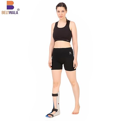 Image of Unisex Foot Drop Splint Made With polypropylene Material Inside Coated With Soft EVA Padding For Ankle Pain, Knee Support, Heel Support, Foot Care (M, Left)