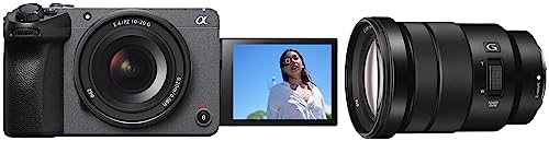 Sony Cinema Line FX30 (ILME-FX30B) Super 35 | Compact Camera for Filmmaking | 4K120P | S-Cinetone | Dual Base ISO & Sony SELP18105G E Mount APS-C 18-105 mm F4.0 Zoom G Lens (Black)