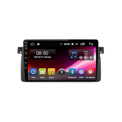 Navegador GPS Radio de Coche 2 DIN para BMW 3 Series 3 Series E46 1998 2006 Soporta Bluetooth, Control Volante, USB, WiFi, 4G, Mirror Link, GPS Navegador/Radio FM, 4 Nuclear 2G+32G