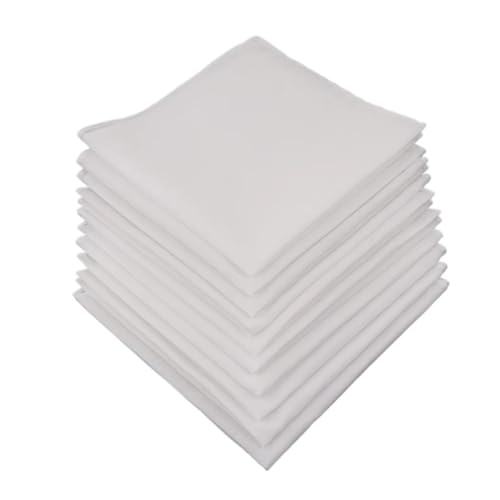 Mouchoirs blancs en coton lavables hypoallergéniques super doux