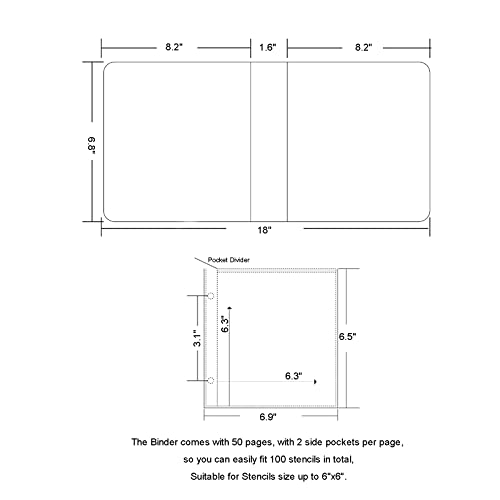 Image of Cookie Stencil Storage Binder - Die Cut & Stamp Storage Holder - Baking Stencil Organizer (2 Pockets x 50 Pages)