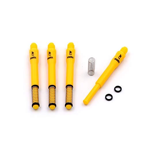 CUESOUL TERO AK7 Yellow Dart Stems Dart Shafts Built-in Spring Telescopic,Set of 4 pcs-L (CS-AK7+L4), length 43.5mm-F(L)