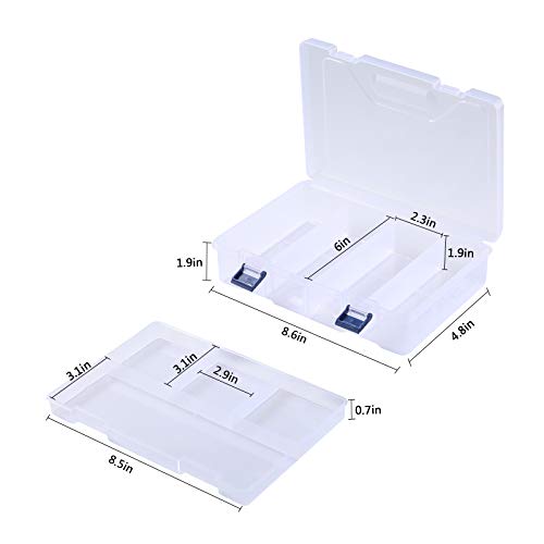 Large School Pencil Box, Adjustable Double Deck Stationery Case Box Writing Drawing Tools Organizer, Durable Pencils Markers Crayons Pens Case Organizer For Office School (4 Pcs, Clear) #TOP6