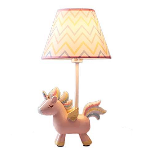 Preisvergleich Produktbild Schreibtischlampen Tischleuchten Tischlampe Schlafzimmer Mädchen Nachttischlampe Kreative Kinderzimmer Niedlichen Wind Einhorn Cartoon Tischlampe Tisch-&Nachttischlampen (Color : Pink)