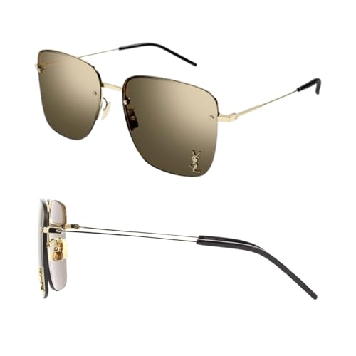 SAINT LAURENTSL SL 312 M YSL Logo On Lens Square Shape Sunglasses with eSHADES Luxury Eyewear Kit Bundle