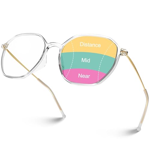 Image of VISOONE Lightweight Progressive Multifocal Anti-Fog Reading Glasses TR90 with Blue Light Blocking Stylish Women Men RANE