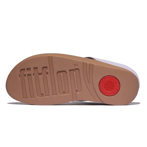 Image of FitFlop Women's Fino Crystal-Chain Leather Toe-Post Sandal
