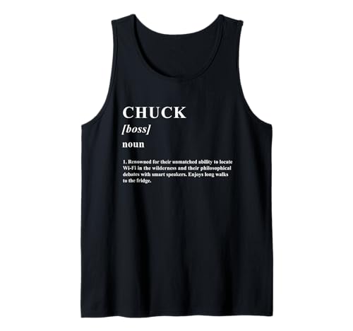 Chuck - Camiseta Divertida con definición de Nombre Camiseta sin Mangas