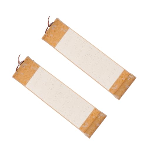 GARIOUANS 2 piezas Papel Pergamino Colgante para Caligrafía y Pintura Unidades Papel Arroz Premium Resistente para Tinta y Decoración de Pared Hogar u Oficina