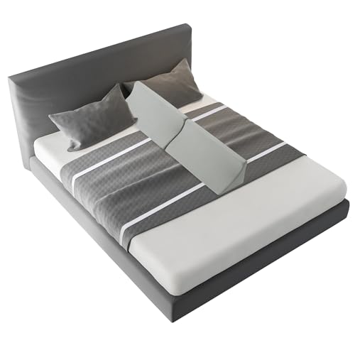 ROYALAY Adjustable Bed Divider for Co Sleeping Adults, Bed Rails with Adjustable Strap, Back Pillow...