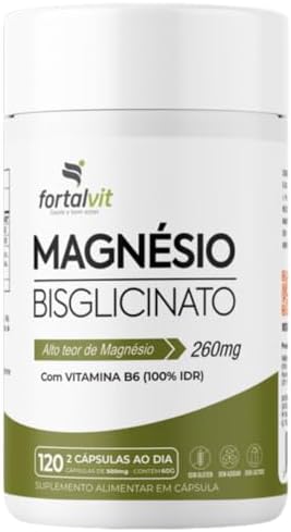 Magnésio Bisglicinato Longa Duração: 2 Meses de Uso, 260mg Magnés...