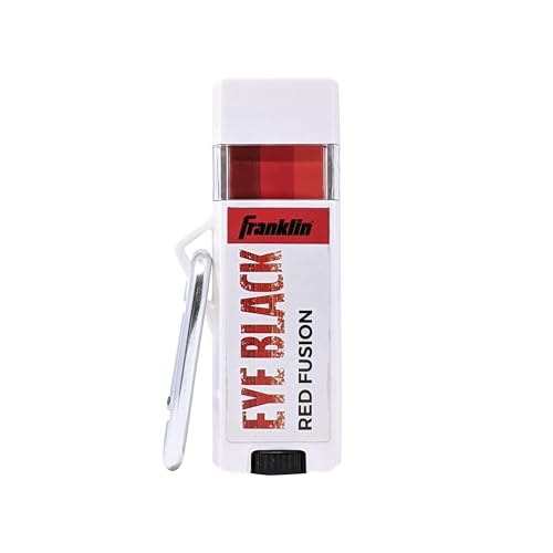 Franklin Sports Baseball Eye Black - Red Sports Eye Black Stick for Kids + Adults - Multi Color to Reduce Glare for Baseball + Softball