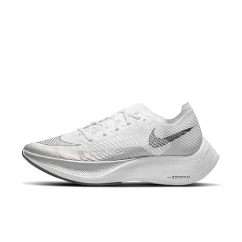 Nike Womens ZoomX Vaporfly Next% 2, White/Black/Silver, Size 6
