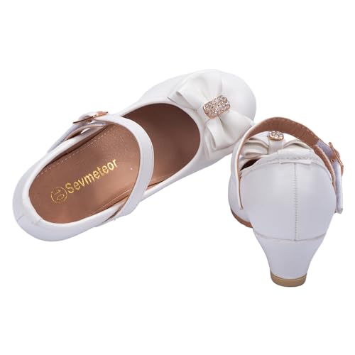 Girls Dress Shoes Low Heel Princess Shoes Wedding Party Mary Jane Flats for Toddler/Little Kids4