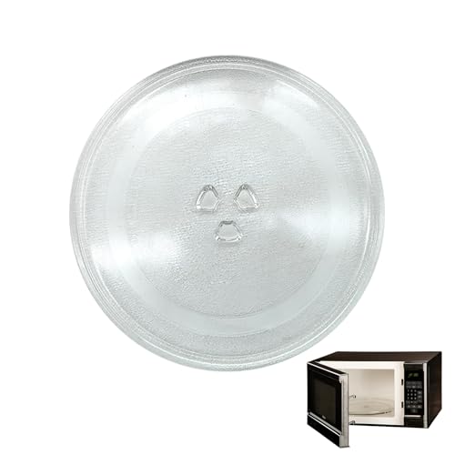 Plato Microondas, Bandeja Microondas Cristal Recambio, Plato Giratorio De Cristal Redonda, Repuesto En Forma De Y, Con 3 Puntos, Apto Para Hornos Microwave Con Plato Giratorio Circular