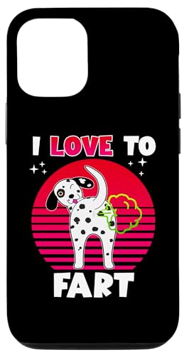 Carcasa para iPhone 15 Pro I Love To Fart Dalmatian Dog Funny Puppy Dogs Lovers