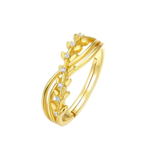 Bague réglable femme anneau branche vague argent 925 fantaisie