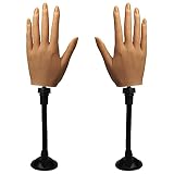Silicone Practice Hand for Acrylic Nails, Bendable Female Mannequin Life Size Practice Hand with Sta