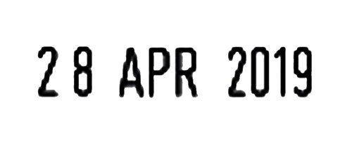 Small Date Stamp, Military Date Format (12 NOV 2015), Black Ink - Thumbnail 2