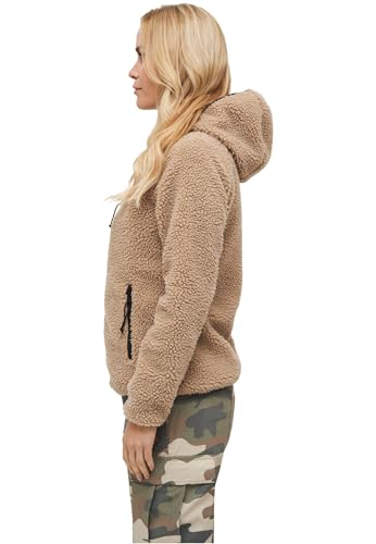 Brandit Women Teddyfleece Jacket Hooded, Farbe: camel, Größe: S
