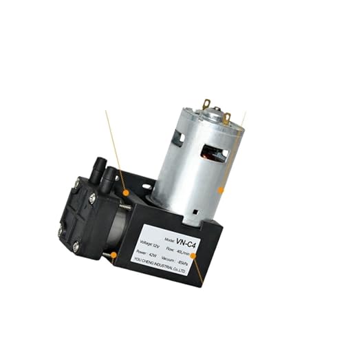 Mini bomba de vacío 1 pieza -85 kPa 40L/min 12V 24V bomba de pistón para succión de presión negativa VN-C4 miniatura 3
