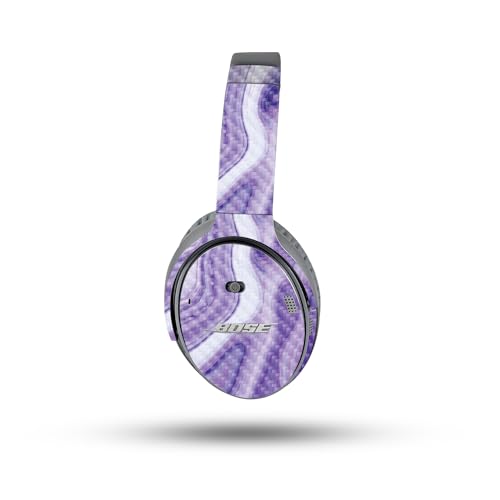 Image of MightySkins Carbon Fiber Skin Compatible with Bose QuietComfort 35 II Headphones - Lavendar Acrylic | Protective, Durable Textured Carbon Fiber Finish | Easy to Apply