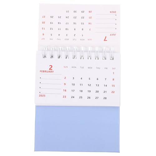 Beaupretty 年卓上カレンダー 小型スタンディングデスクカレンダー 薄型省スペースデザイン スムーズ厚使用 予定管理に 仕事用 家用 オフィス