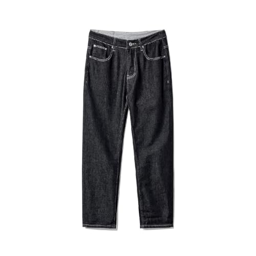 Cool Denim Pants with Loose Straight Leg Casual Cropped Pants