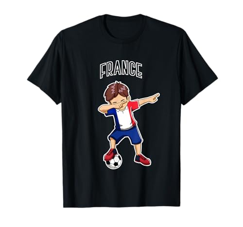 Dabbing Fußball Jungen mit Frankreich Trikot Kinder Frankreich T-Shirt