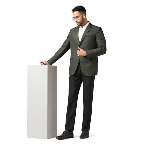 Image of TAHVO Men Blazer Lycra Fabric Slim Fit Single Breasted Blazer