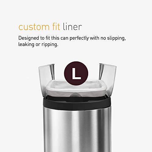 Image of simplehuman Code L Custom Fit Drawstring Trash Bags in Dispenser Packs, 20 Count, 18 Liter / 4.7 Gallon, White