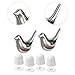 Baoblaze 2x Ceramic Birds Toilet Bolt Bathroom Decor Universal No Tools Required Unique Creative Toilet Floor Screw Cover, Silver