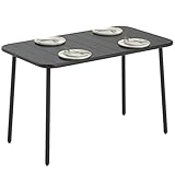 PLATEAU RECTANGULAIRE SPACIEUX : Contrairement aux petites tables carrées, la surface généreuse de 120 x 70 cm de cette table de repas offre amplement d'espace pour les repas de famille ou les fêtes entre amis, rendant chaque rassemblement en plein air plus confortable et détendu