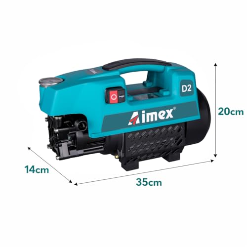 Image of Aimex D2 1800W High Pressure Washer 120 Bar, 10L /Min Flow, 8m Hose Pipe, Portable Car Washer Machine, Power Washer for Car, Bike & Home Cleaning