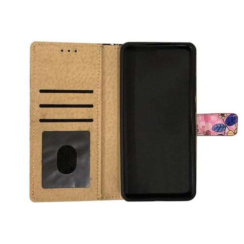 Image of amazon basics Vivo X300FE 5G Flip Cover | Card Pockets Wallet & Stand | Flip Cover for Vivo X300FE 5G (Pink Flower)