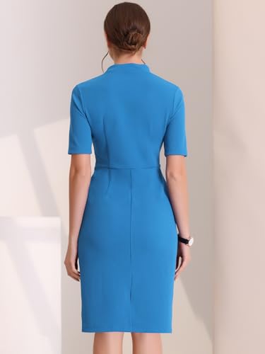 Image of Allegra K Work Dresses for Women's Short Sleeve Business Office Pencil Dress