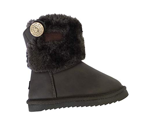Image of REDVOLUTION Kids Boots Toddler Girls Cute Butterfly Bow | PomPom PU leather Boot (Toddler /Small Kid)