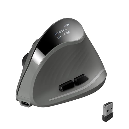 AOC 2.4GHz Ergonomic Wireless Vertical Mouse – Gray