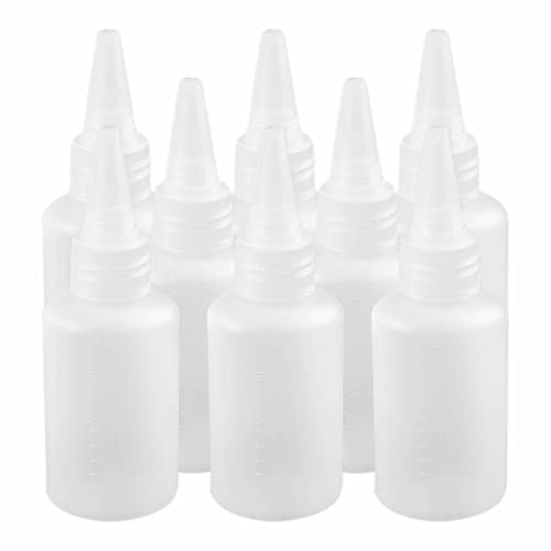Lang Horn 8 Piece Applicator Bottles 60 ml squeeze bottle Condiment Bottles Glue Bottles Hair Oil Applicator Bottles
