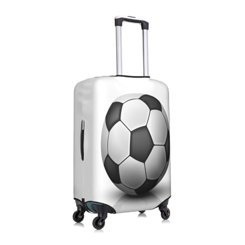 Soccer Ball White Luggage Cover for Suitcase, Suitcase Cover Protector Fit 18-21 Inch Luggage Travel Accessories, S3
