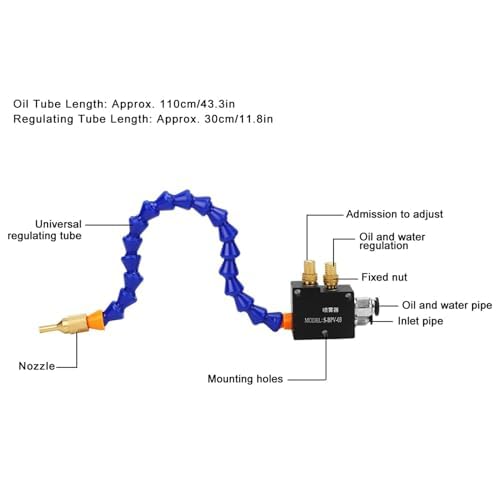 Cutting Machine Water Sprayer, CNC Machine Mist Coolant Lubrication Spray System Kit, 360° Adjustable CNC Machine Tools for Spray Cooling Low Pressure Cooling System 1PC